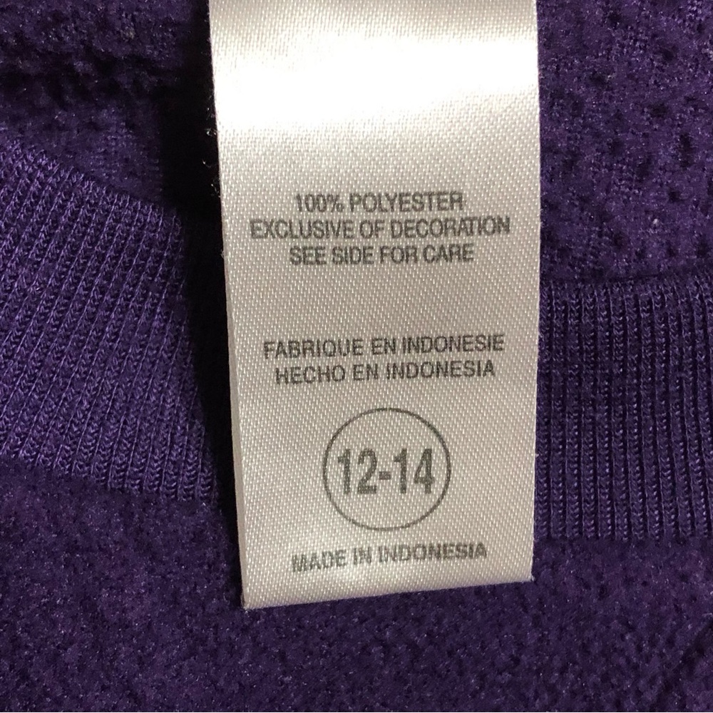 Nike Fleece Pullover Top LSU Tigers Purple & Gold Crew Neck Womens Size … - Picture 5 of 8